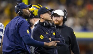 The outcome of Sherrone Moore’s suspension may differ from Jim Harbaugh’s