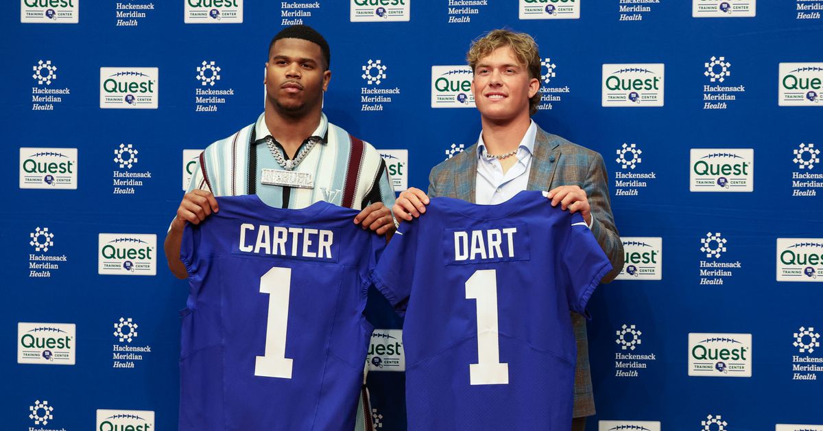 New York Giants reveal Abdul Carter, Jaxson Dart's jersey numbers
