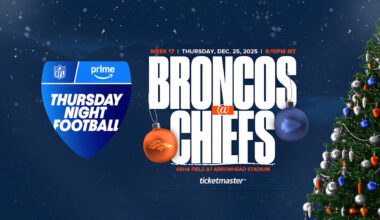 Broncos to face Kansas City Chiefs in Christmas Day ‘Thursday Night Football’ matchup