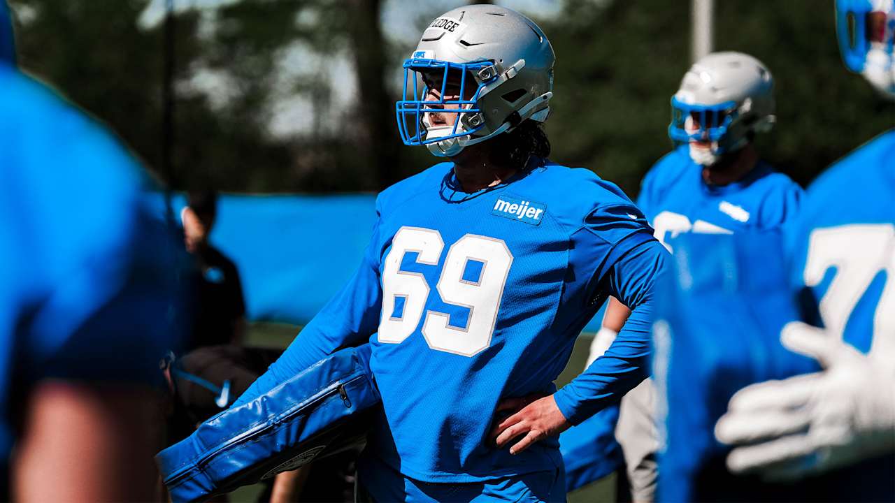 Detroit Lions rookie OL Tate Ratledge getting early look at center in rookie minicamp