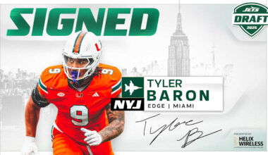 Jets Sign Miami LB Tyler Baron to Rookie Contract