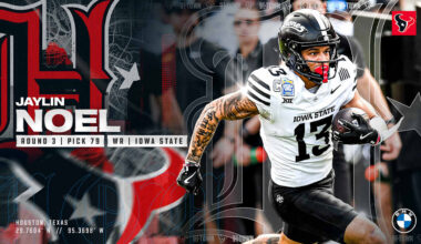 Iowa State WR Jaylin Noel is the Texans 3rd Round Pick at 79th overall