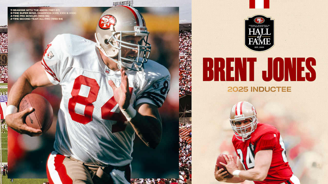 Brent Jones to be Inducted into the Edward J. DeBartolo Sr. San Francisco 49ers Hall of Fame