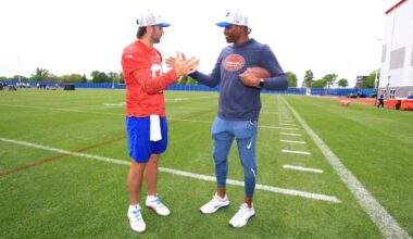 OTA Notebook | Bills HC Sean McDermott on James Cook's absence, Joey Bosa's injury, 'Hard Knocks' selection and Vince Carter appearance
