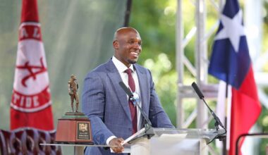 Houston Texans Head Coach DeMeco Ryans was recently enshrined in the Goodyear Cotton Bowl Classic’s Hall of Fame. As an Alabama linebacker in the 2006 game, he finished with 1.5 sacks and seven total tackles in the Crimson Tide's 13-10 victory over Texas Tech.