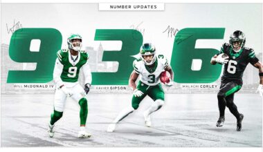 Jets Release Several Numbers Changes