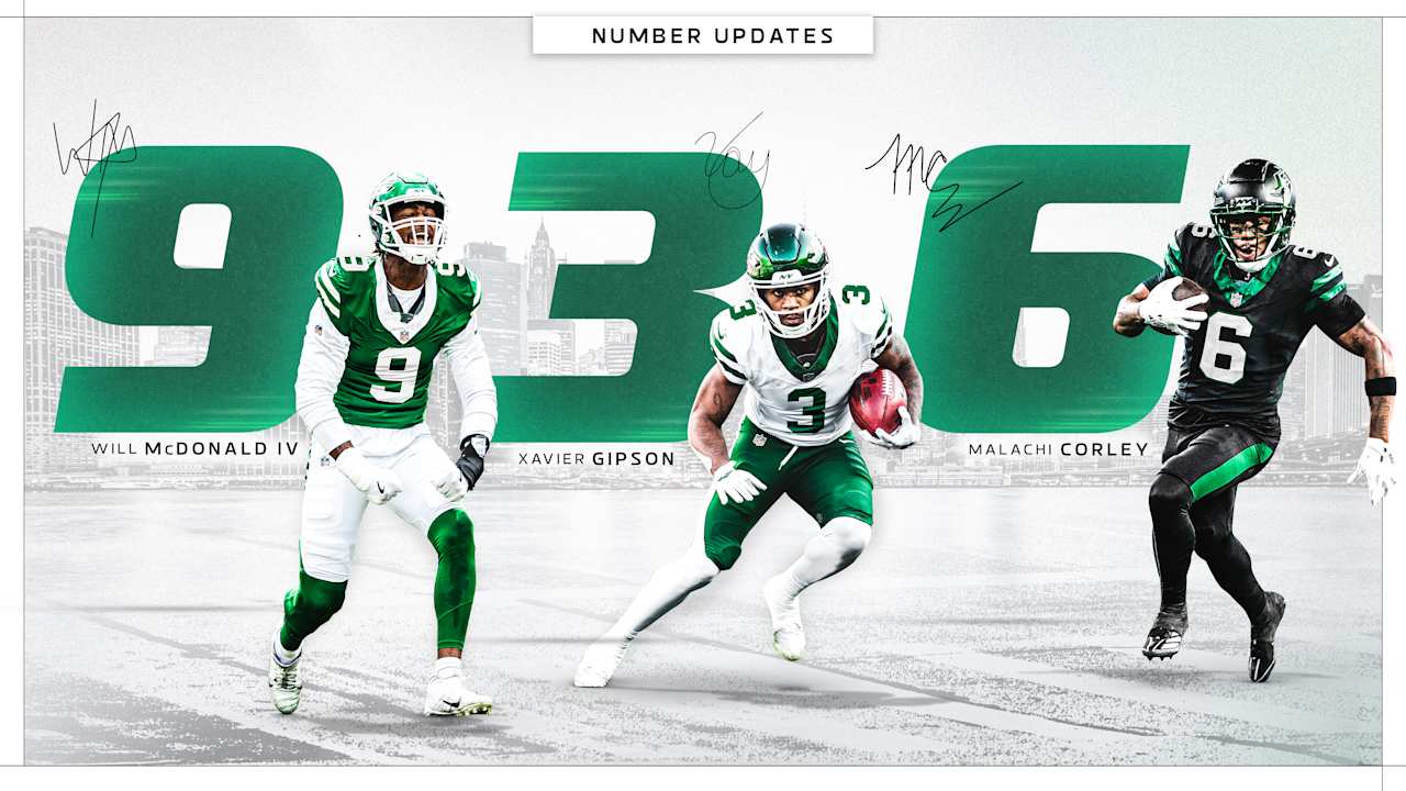 Jets Release Several Numbers Changes