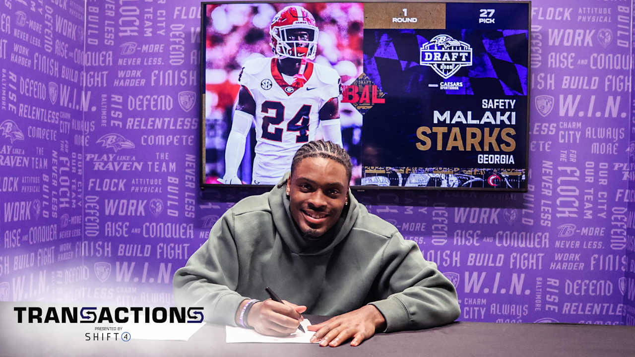 Malaki Starks Signs Ravens Rookie Contract