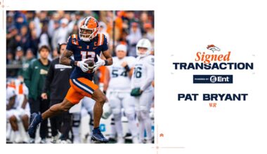 Broncos WR Pat Bryant signs rookie contract