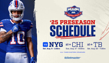 Bills announce 2025 preseason schedule