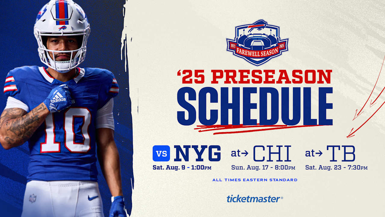 Bills announce 2025 preseason schedule