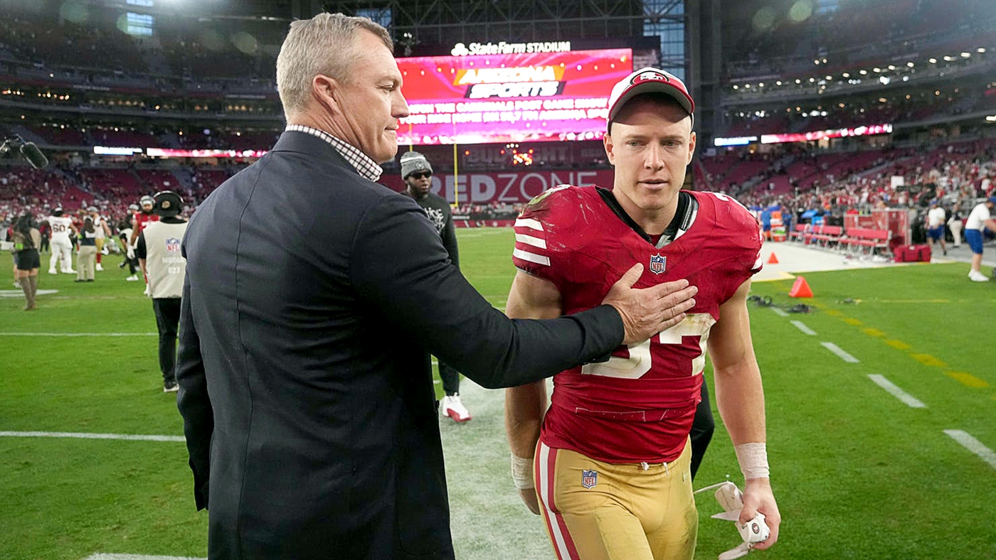 Christian McCaffrey addresses 49ers; John Lynch excited healthy RB is back