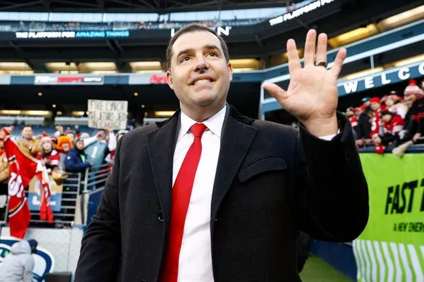 SEATTLE, WASHINGTON - DECEMBER 15:  Owner Jed York of the San Francisco 49ers is seen on the field prior to a game against the Seattle Seahawks at Lumen Field on December 15, 2022 in Seattle, Washington. (Photo by Steph Chambers/Getty Images)