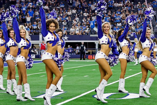 The Dallas Cowboy Cheerleaders performing at the NFL last October