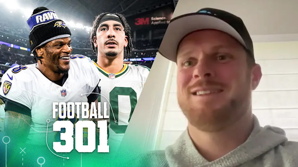 Football 301 debates the top 10 QBs in the league entering the 2025 season, then Sam Darnold joins the show! (Photos by Melinda Meijer/ISI Photos/Getty Images &  Brace Hemmelgarn/Getty Images)