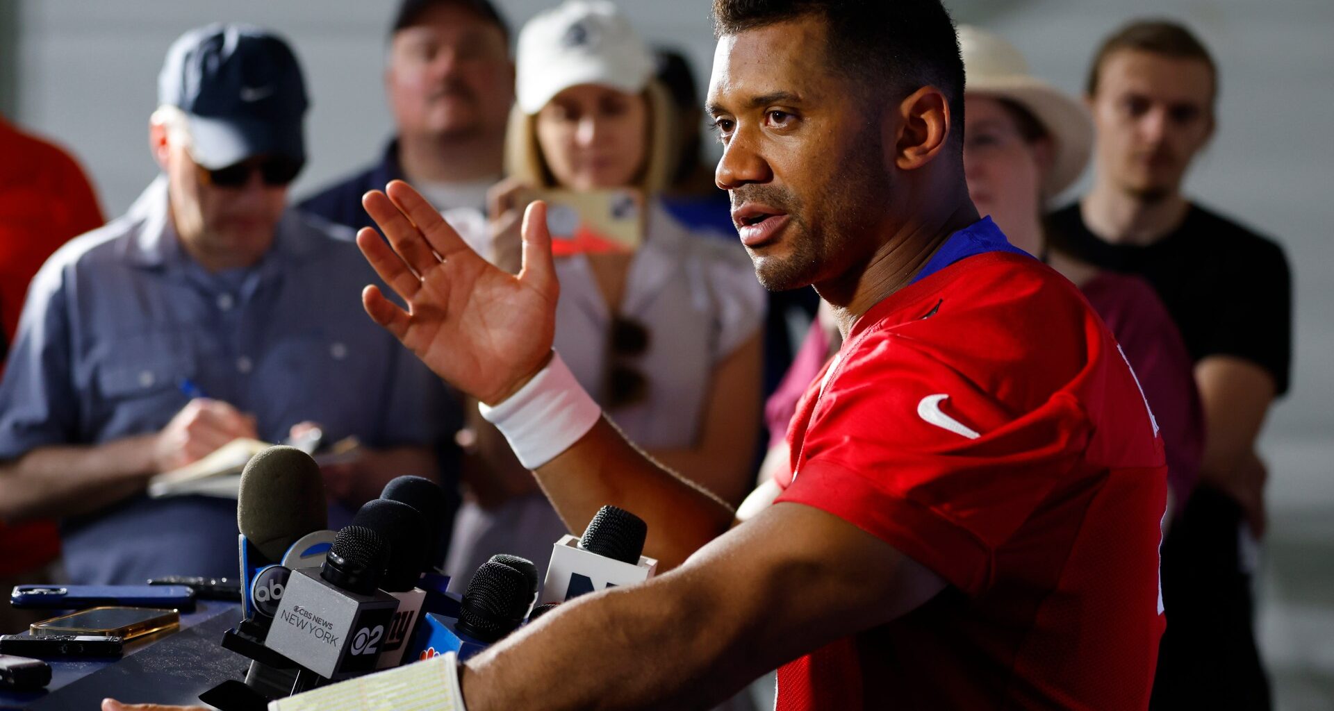Russell Wilson sends defiant message after New York Giants stars spotted in mass brawl during NFL OTAs