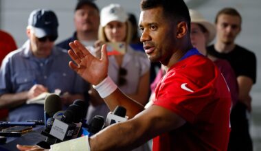 Russell Wilson sends defiant message after New York Giants stars spotted in mass brawl during NFL OTAs