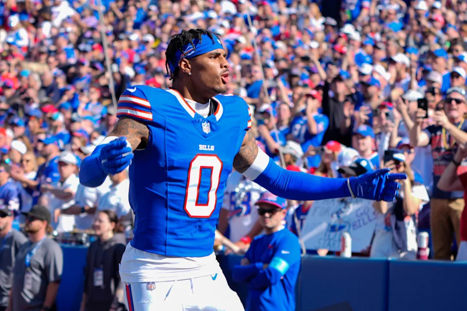 Buffalo Bills wide receiver Keon Coleman (0).Gregory Fisher-Imagn Images