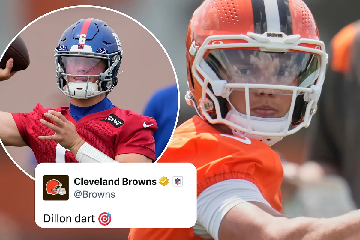 The Cleveland Browns got the wrong Dart and made it clear in a post of quarterback Dillon Gabriel - MARCA