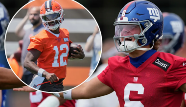 Jaxson Dart doesn't hide his happiness after beating Shedeur Sanders and is ready to go out and shine with the New York Giants - MARCA