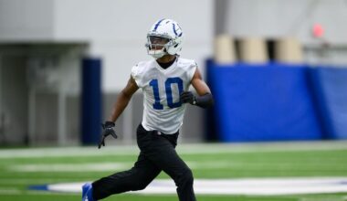 Colts OC ‘very pleased’ with WR AD Mitchell’s spring, but consistency remains key