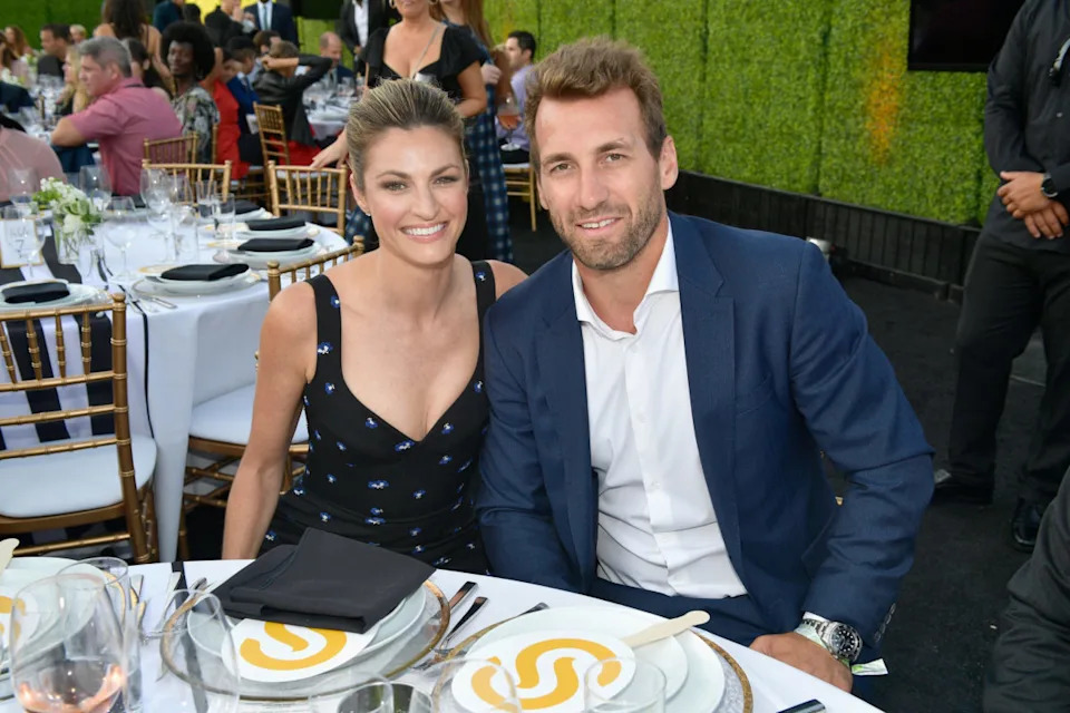 INGLEWOOD, CA - JULY 15: Erin Andrews and Jarret Stoll attend the 33rd Annual Cedars-Sinai Sports Spectacular at The Compound on July 15, 2018 in Inglewood, California. (Photo by Matt Winkelmeyer/Getty Images for Sports Spectacular)Getty Images.