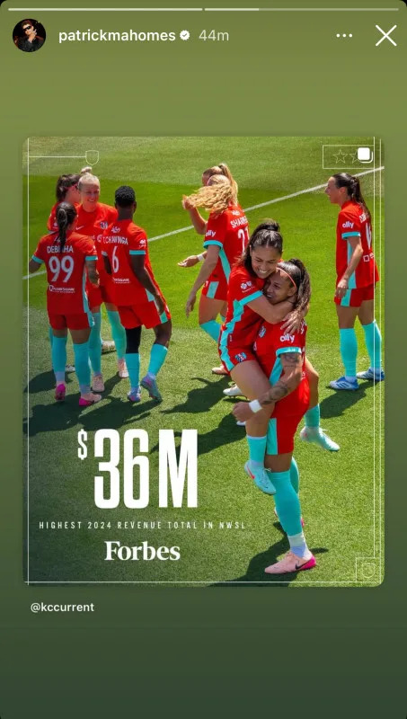 Kansas City Chiefs quarterback Patrick MahomesScreenshot from Patrick Mahomes' Instagram Story.