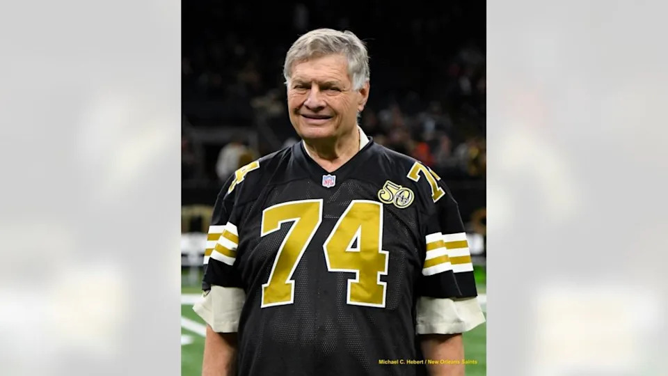 Former New Orleans Saints defensive lineman Mike Tilleman at the team's 50th anniversary celebration in 2016. Credit: neworleanssaints.com