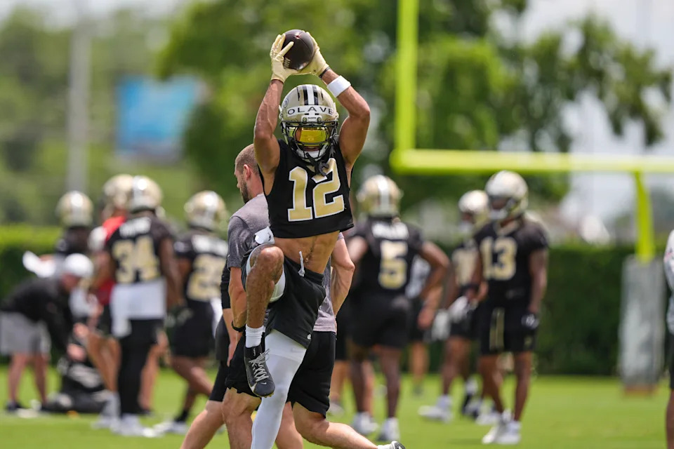 New Orleans Saints wide receiver Chris Olave is looking to bounce back after missing time in 2024. (AP Photo/Gerald Herbert)