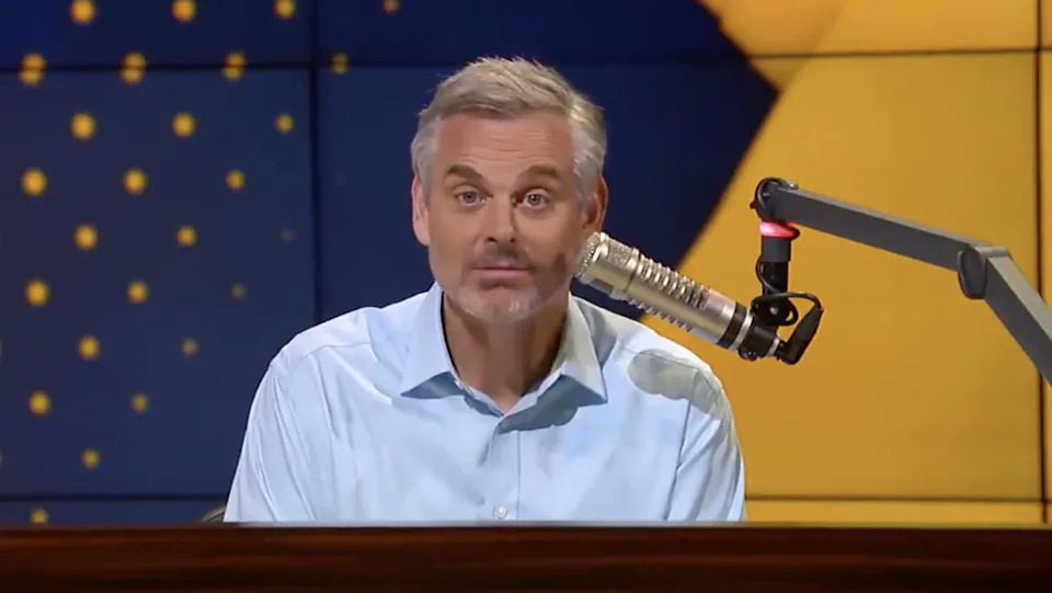 Colin Cowherd hosting "The Herd" on FS1.FS1