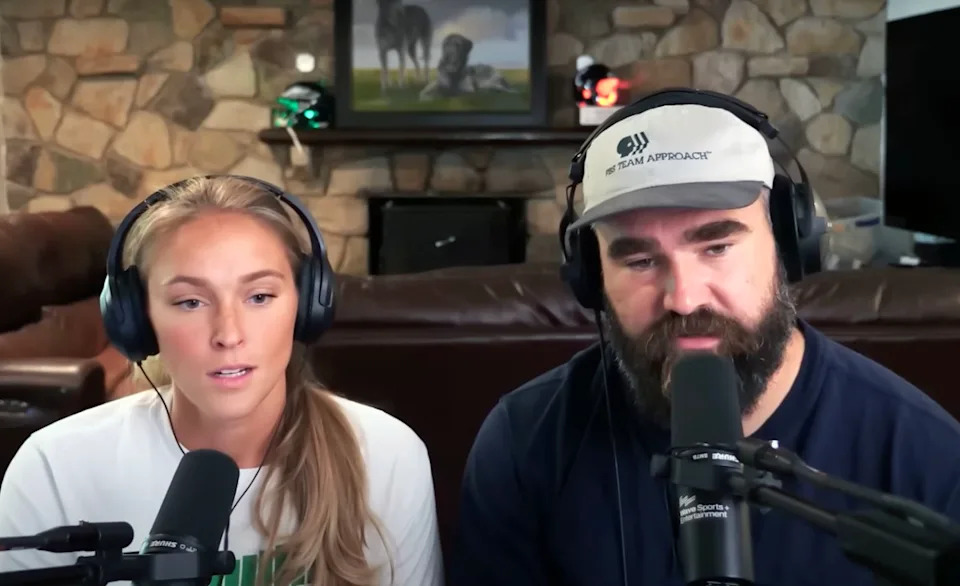Kylie Kelce and husband Jason Kelce.YouTube