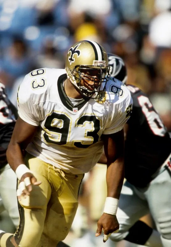 Sep 29, 1991; New Orleans Saints defensive end Wayne Martin (93) against the Atlanta Falcons. FILE PHOTO; Mandatory Credit: Imagn Images