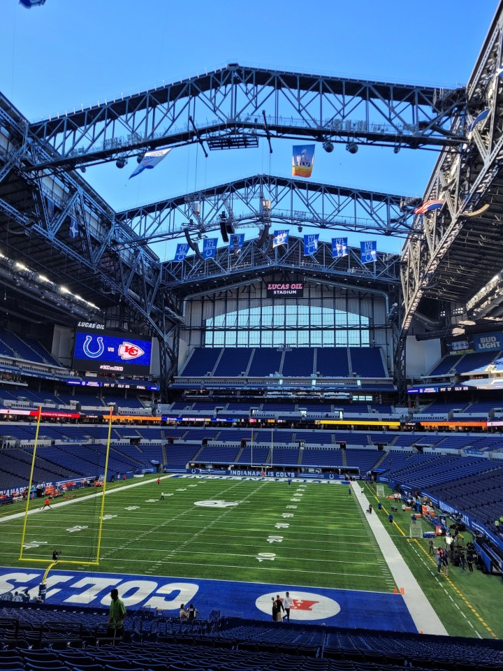 The Colts now reside feet away at the Lucas Oil Stadium, which also hosted WWE's Royal Rumble in 2025