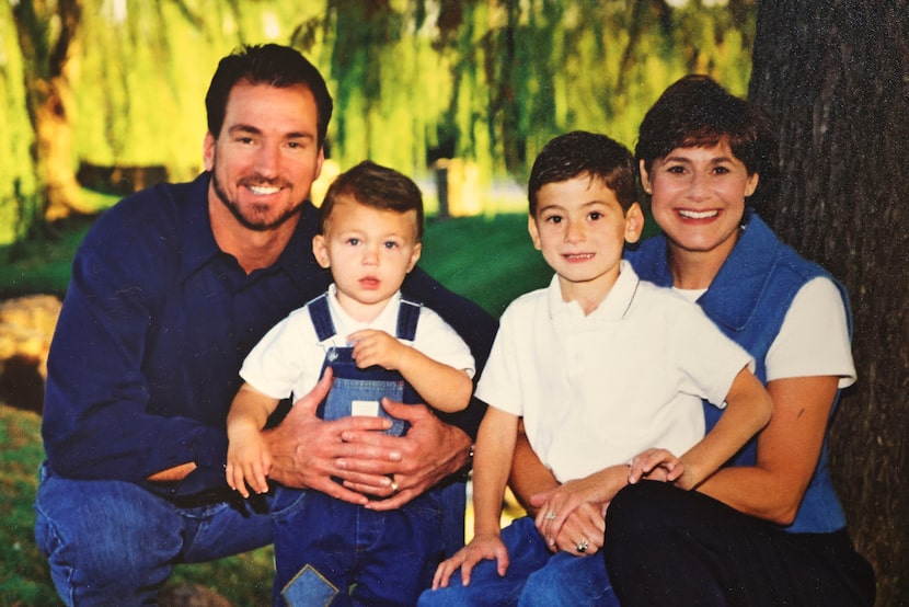 A family photo of former Dallas Cowboys quarterback and CBS 11 sports anchor Babe Laufenberg...