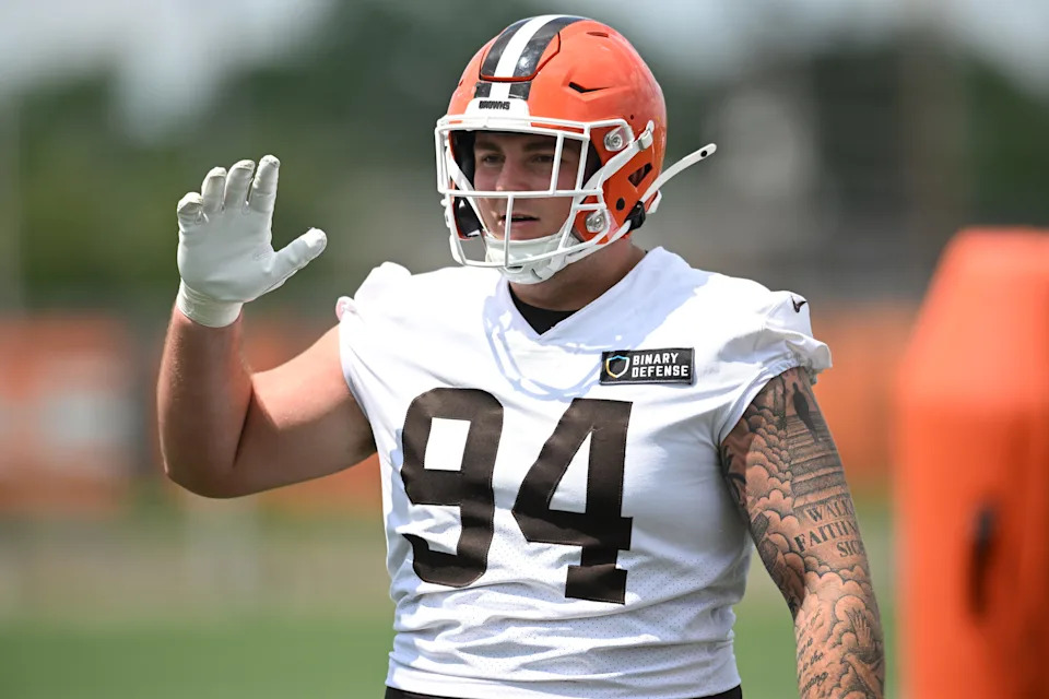 Jun 10, 2025; Berea, OH, USA; Cleveland Browns defensive tackle Mason Graham (94) during minicamp at CrossCountry Mortgage Campus. Mandatory Credit: Ken Blaze-Imagn Images
