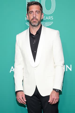 Ilya S. Savenok/Getty Aaron Rodgers attends the grand opening of Q New York, Aston Martin on June 13, 2023, in New York City.