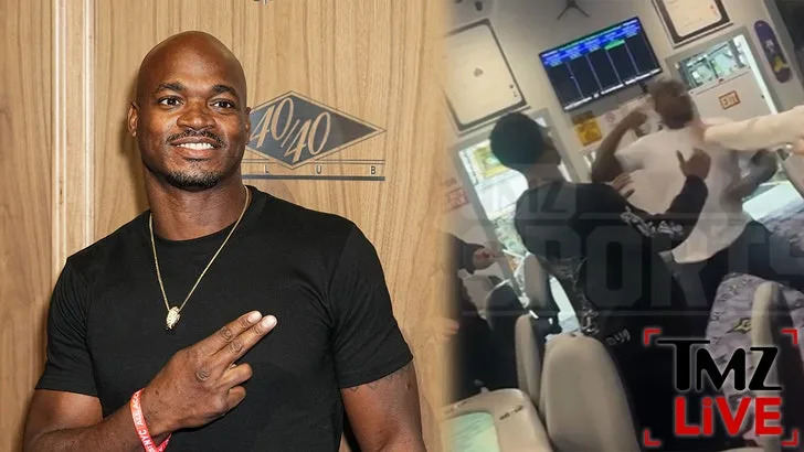 NFL Legend Adrian Peterson Gets In Fistfight W/ Poker Player After Dispute Over Cards | TMZ Live