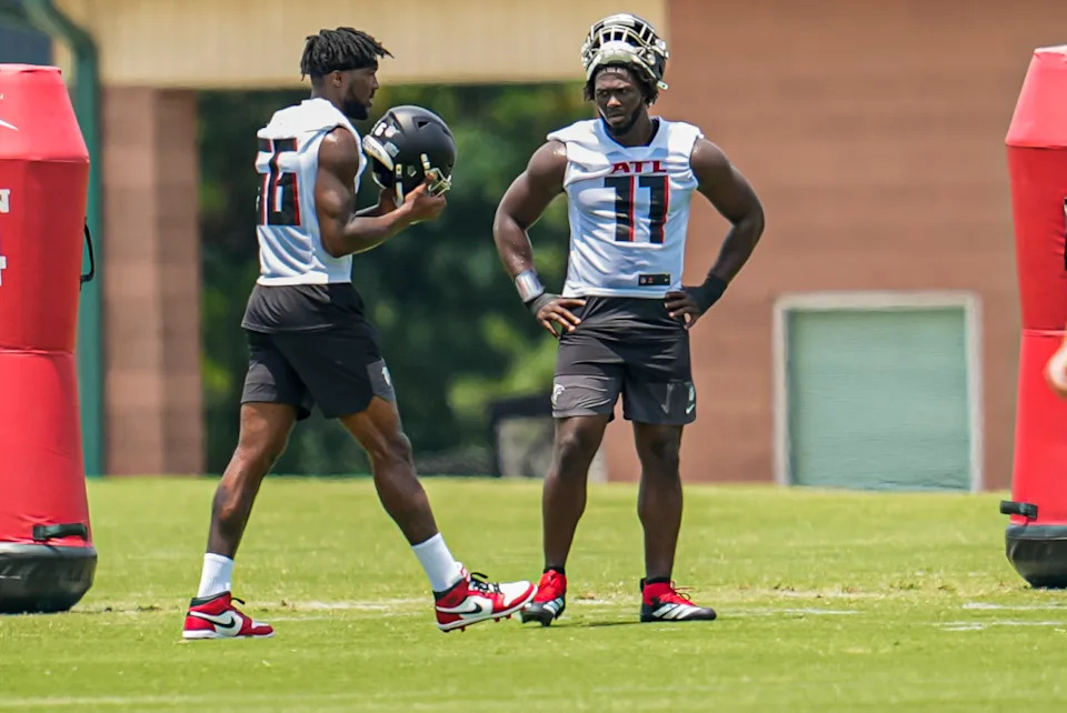Falcons 1st rounder Jalon Walker is shown during Atlanta Falcons mini-camp. Dale Zanine-Imagn Images