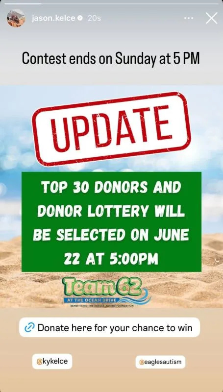 Jason Kelce shared an update on the "Beer Bowl."Jason Kelce, Instagram