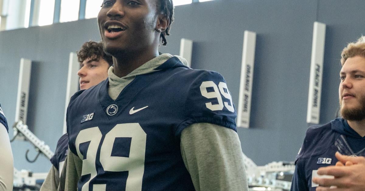Penn State freshman DE Yvan Kemajou in favorable spot for expanded role with ‘monster work ethic’ | Penn State Football News