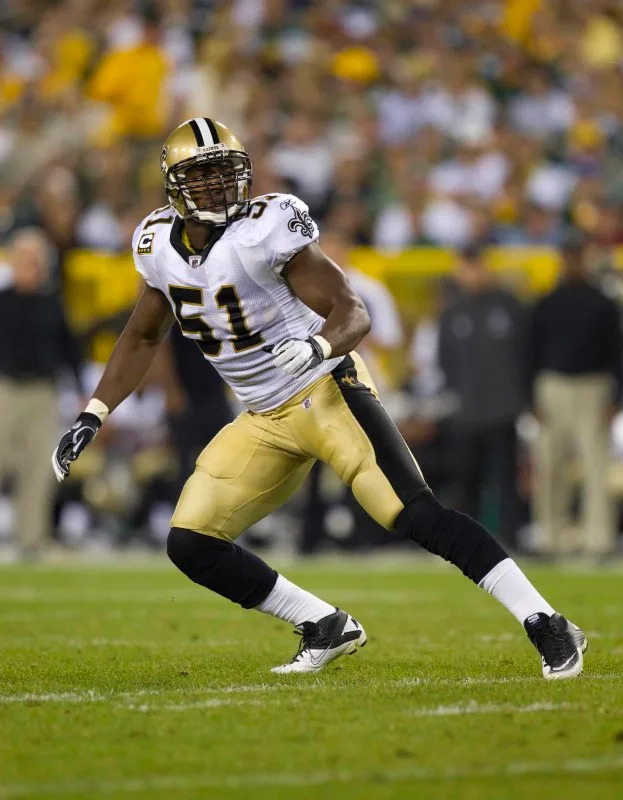 Sep 8, 2011; New Orleans Saints linebacker Jonathan Vilma (51) during a game against the Green Bay Packers. Mandatory Credit: Jeff Hanisch-Imagn Images