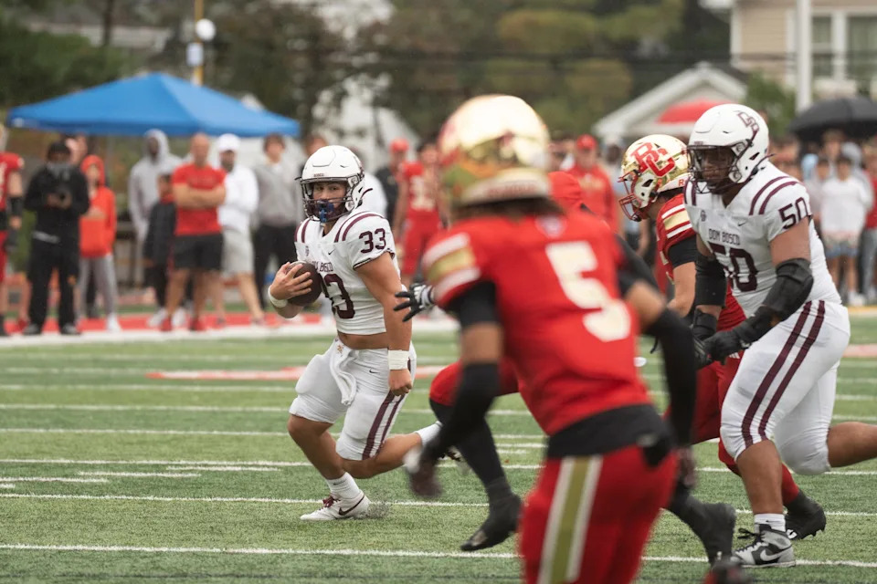 Sep 28, 2024; Oradell, NJ, USA; Don Bosco football at Bergen Catholic. DB #33 Matthew Occhipinti.