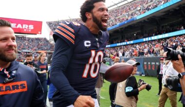 Bears QB Caleb Williams joins anti-Packers chant at Summer Smash