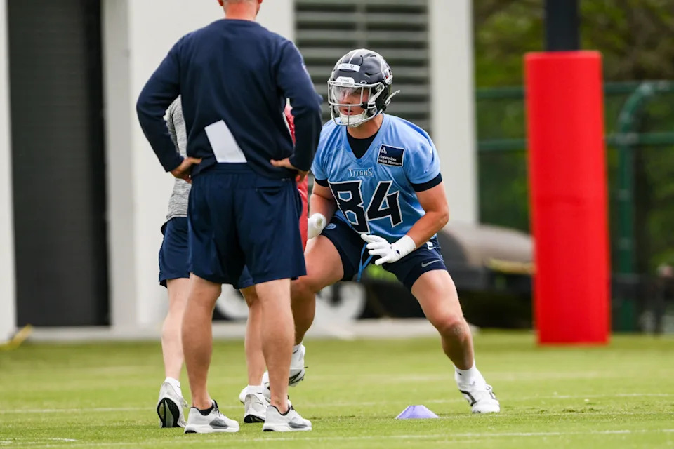Tennessee Titans tight end Gunnar Helm (84).Steve Roberts-Imagn Images