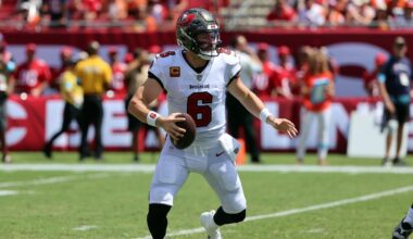 How many touchdowns will Baker Mayfield throw?