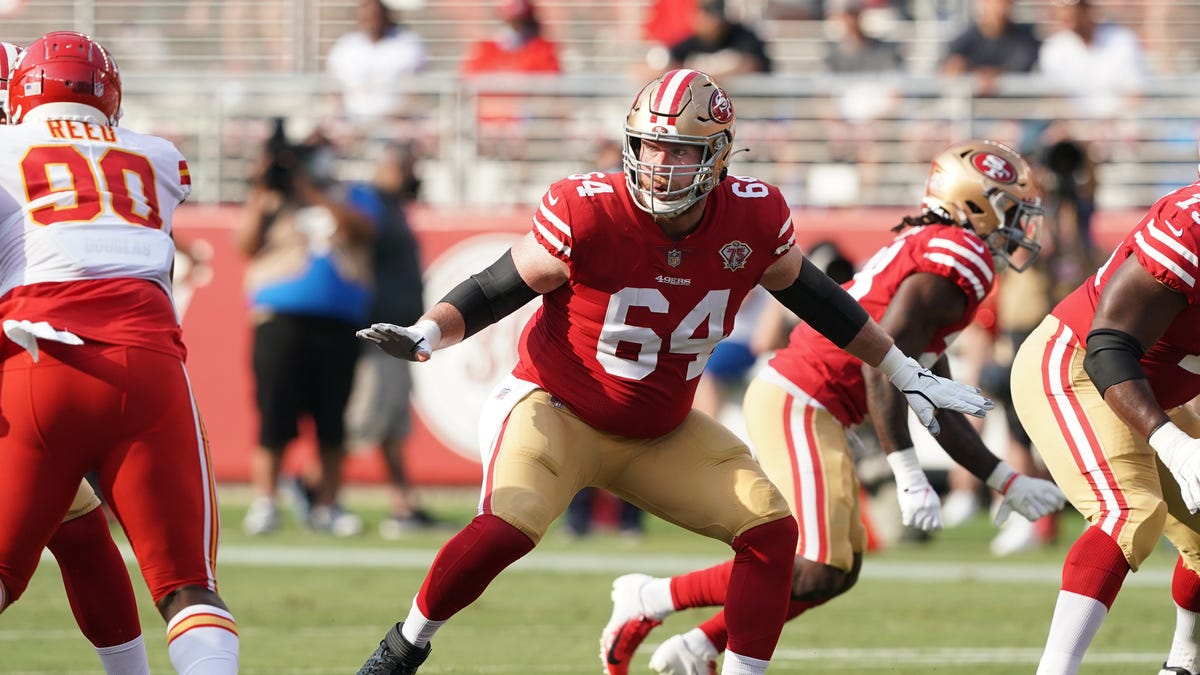 49ers center Jake Brendel receives tremendous respect from his coach