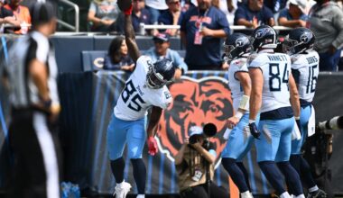 Where does the Titans' wide receiver room rank heading into 2025?