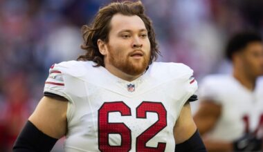 Arizona Cardinals OL Evan Brown has a new number