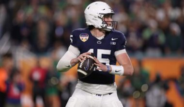 Why is there such a wide variance in projections on PSU QB Drew Allar?