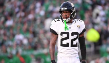 Jaguars' Jarrian Jones reacts to the Madden 26 cover